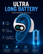 Clip-On Wireless Bluetooth Calling Earphone with LED Display (WSBD)
