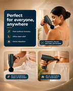 Deep Tissue Relaxation Gun Massager with 4 Massage Heads | Portable & Rechargeable