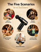 Deep Tissue Relaxation Gun Massager with 4 Massage Heads | Portable & Rechargeable