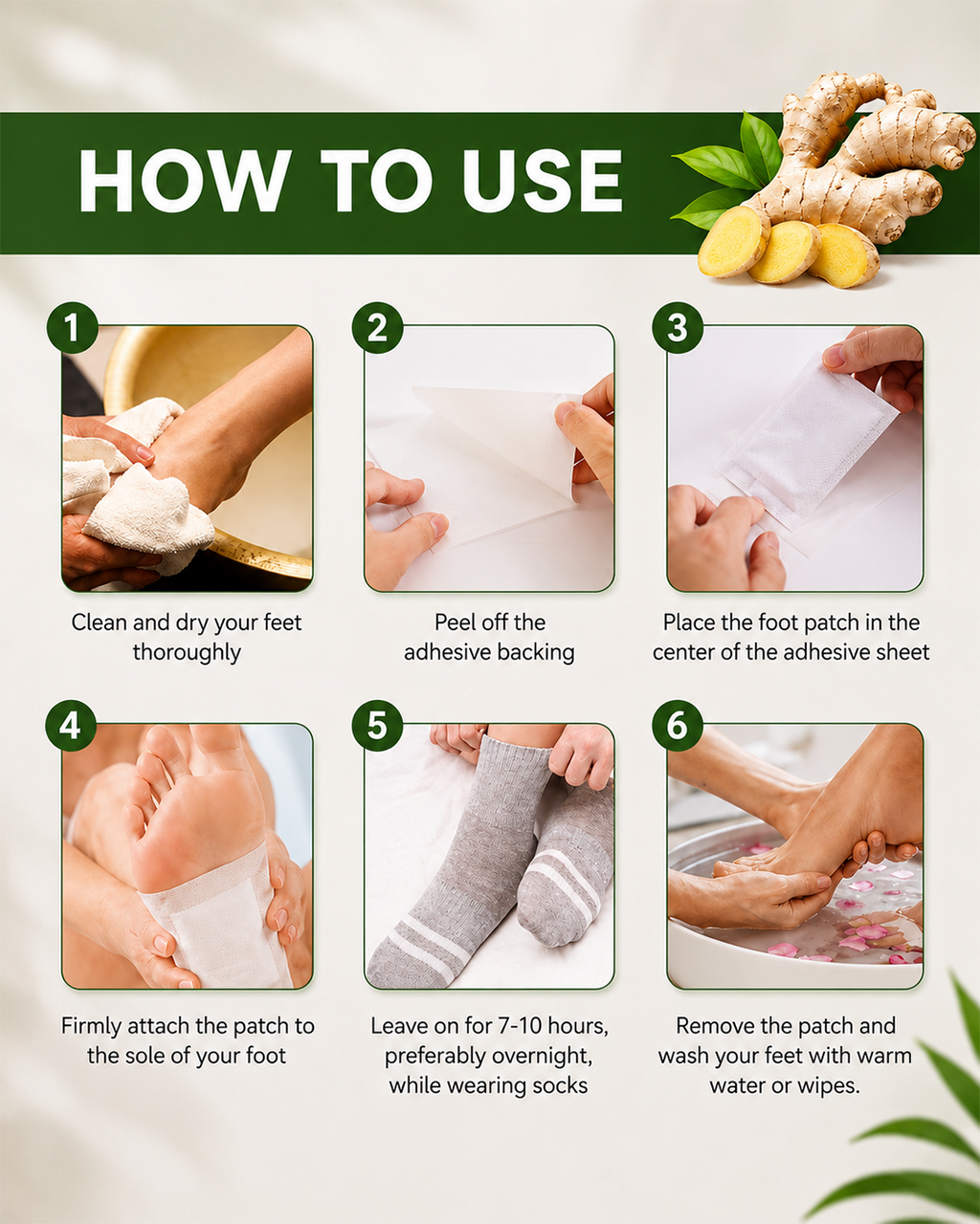 100% Herbal & Gentle Detox Foot Patches | Buy 1 Get 1 FREE [Pack of 20] @Just ₹399/-